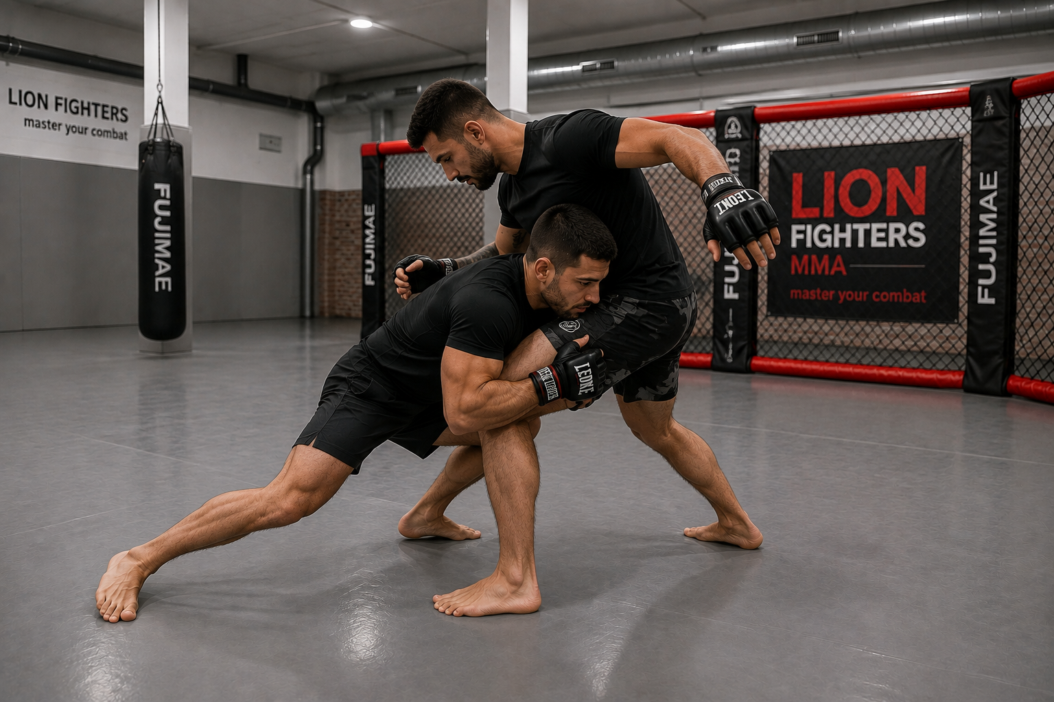Entrenamiento de MMA con derribo en Lion Fighters